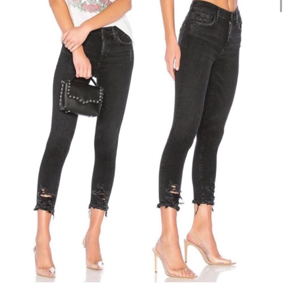 Agolde Sophie Hi Rise Distressed Jeans Size 31 - Picture 1 of 9